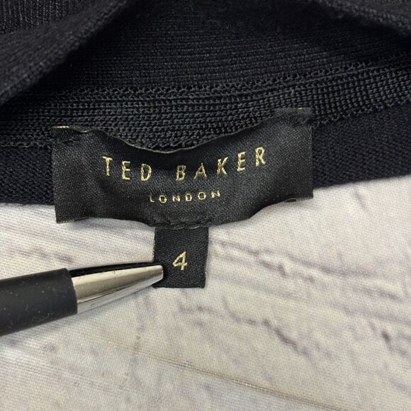 Ted Baker Women Long Sleeve Cardigan Sweater Size 4 Viscose Blend C036 -22 - Picture 7 of 14